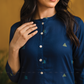 Revel Navy with Evening Glow printed Viscose Co-ords