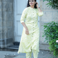 Tangerine Green with Citrus Purch printed Viscose Co Ords