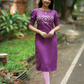 Gilded Violet with Royal Whimsy printed Viscose Kurta
