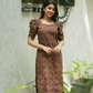Dune Brown with Desert Luxe floral printed Viscose Kurta