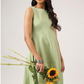 Skyfall Green Sleeveless Panel Dress