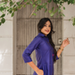 Purple Haze floral printed Linen Blend Co-ords