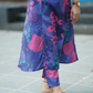 Lucid Violet with Orchid Cherry Silk Blend Co ord set