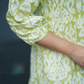 Grandeur Green with Olive Mist Printed Viscose Dress