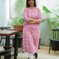 Light Pink with Paisley Whisper printed Viscose Kurta