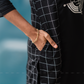Plaid Muse Black Viscose Kurta with Embroidery and Print
