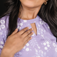 Lavender Grace with floral printed Viscose Kurta