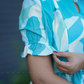 Chords Blue with Harmonioes Fragrant floral printed Maternity and Feeding Dress