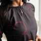 Tangle Black with Bloom N Dark floral printed Man-made Fibre Co-ords