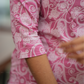 Light Pink with Paisley Whisper printed Viscose Kurta