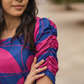 Majestic Blue with Royal Maze printed Viscose Dress