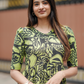 Jungle Eclipse Green Printed Viscose Maternity and Feeding dress