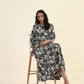 Pale White Viscose Printed Dress