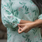 Green Leafy Leaves Viscose Printed Kurta