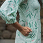 Green Leafy Leaves Viscose Printed Kurta