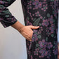 Black Midnight Muse Viscose Printed Kurta