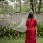 Happy Humming Red Printed Maternity wear and feeding dress