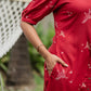 Happy Humming Red Printed Maternity wear and feeding dress