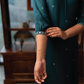 Green Scape Viscose With Lace Printed A-line Dress