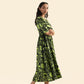 Mystic green Ethereal Grove Viscose Printed Dress