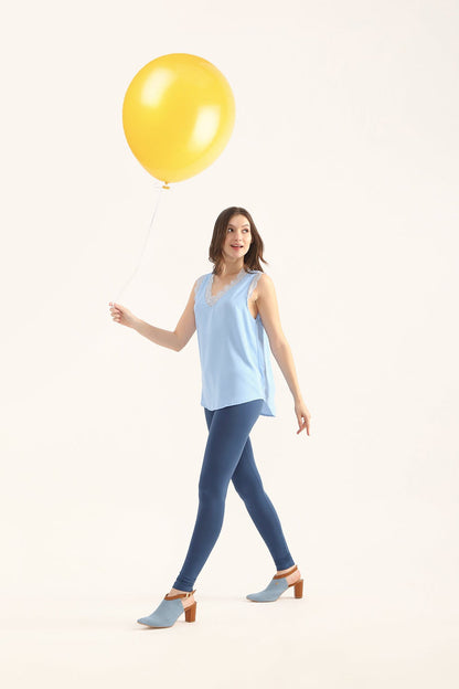 Jean blue churidar