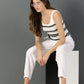 White Straight Pant