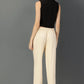 Cream Straight Pant