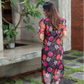 Midnight Orchid Organza Kurta