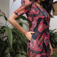 Maroon Its All Abstract Organza Kurta