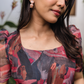 Maroon Its All Abstract Organza Kurta