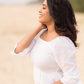 White Snow Drop Smock Viscose Dress