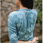 Coral Blue Island Viscose Printed Kurta