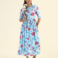 Fragmented Flowers Blue Printed feeding and maternity wear
